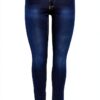 Only Jeans Slim Femme Denim Bleu Foncé Gris Taille M-1