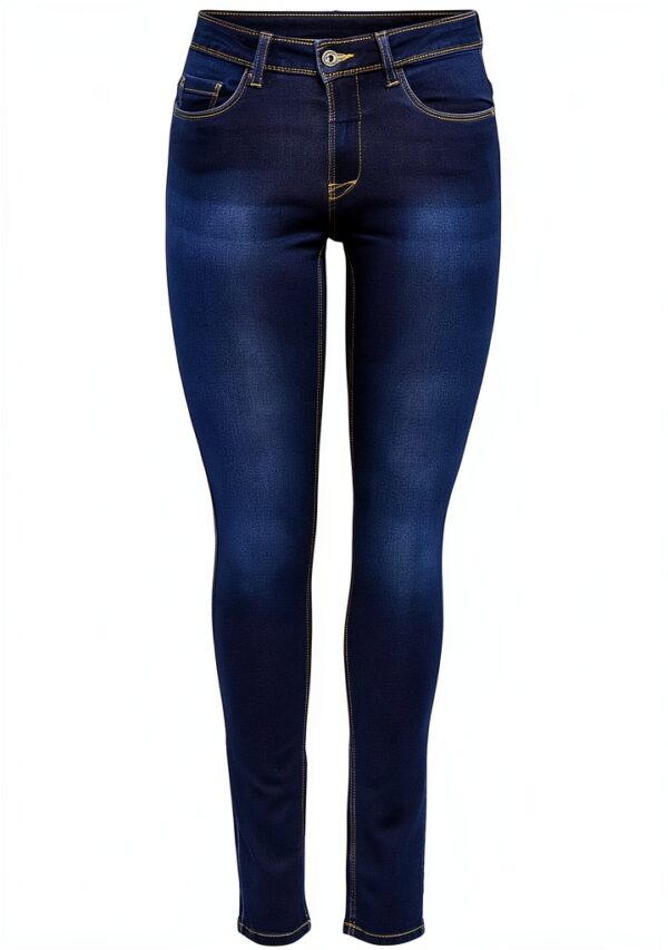 Only Jeans Slim Femme Denim Bleu Foncé Gris Taille M-1