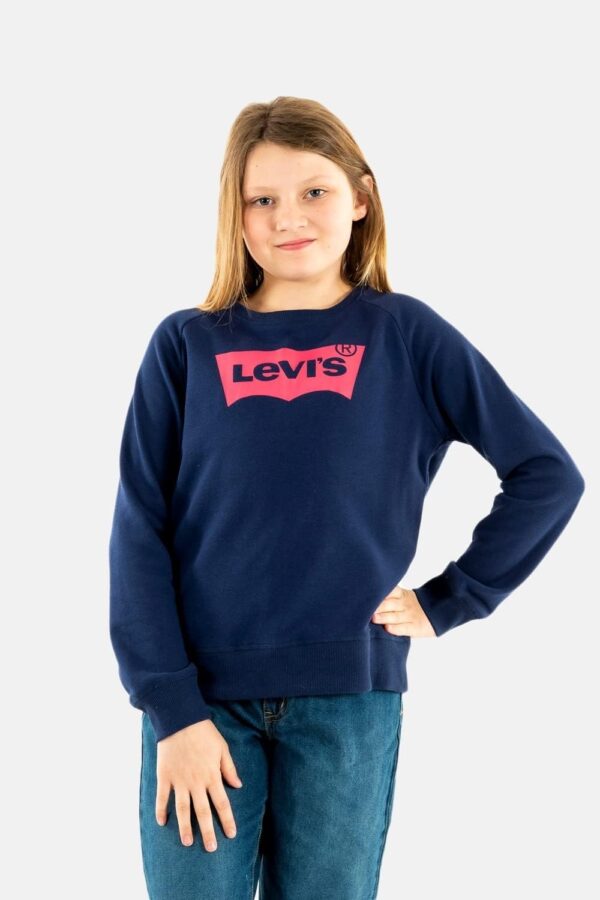 Sweat Levi's Kids Fille Coton Polyester Col Rond Logo-1