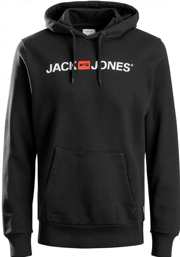 Sweat à capuche homme JACK JONES coton logo poche kangourou-1