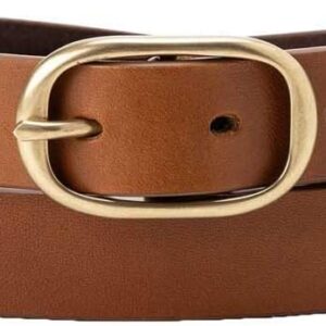 Ceinture Levi's Femme Cuir Grain Plein Boucle Metal Cognac-0