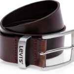 Levi's Ceinture Homme en Cuir Bovin Marron Foncé 105 mm-0