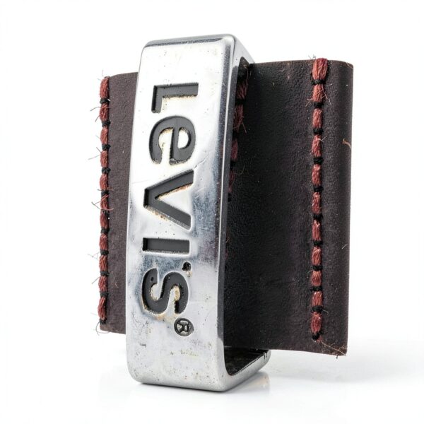 Levi's Ceinture Homme en Cuir Bovin Marron Foncé 105 mm-2