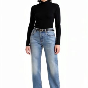 Levi's jean femme - modèle A8421, coupe droite, couleur Bless The Rain-0
