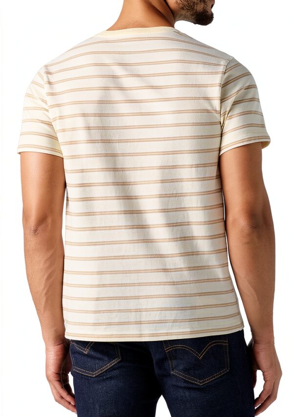 Levi's T-shirt homme à rayures bleu Taper Stripe – modèle A3117,-1