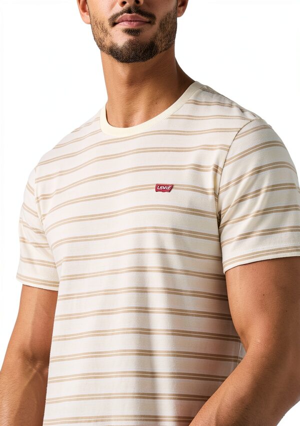 Levi's T-shirt homme à rayures bleu Taper Stripe – modèle A3117,-2