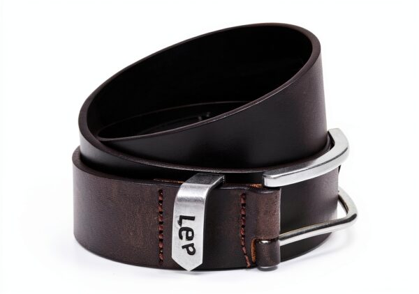 Levi's Ceinture Homme en Cuir Bovin Marron Foncé 105 mm-3