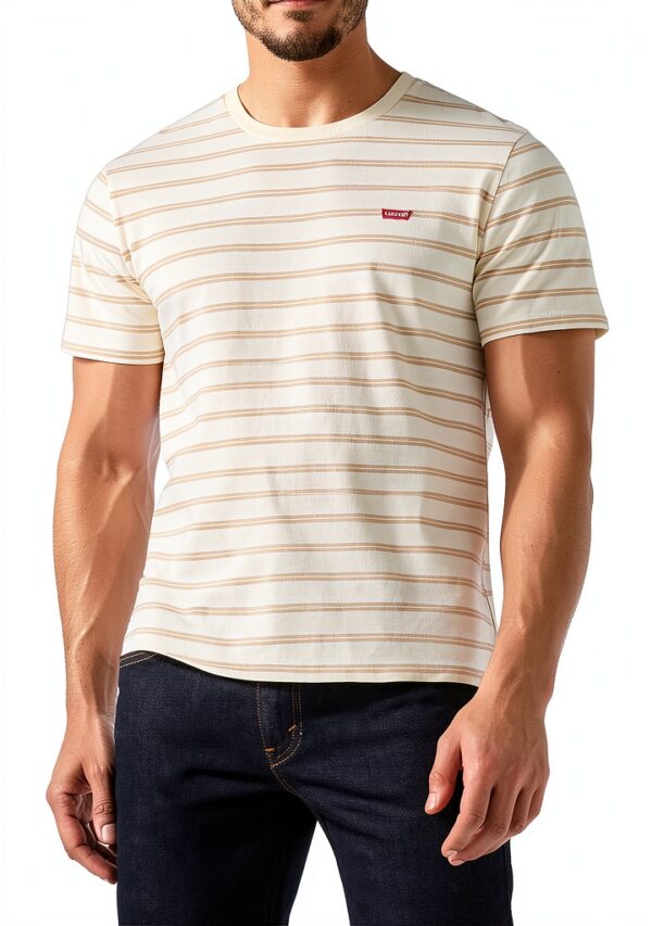 Levi's T-shirt homme à rayures bleu Taper Stripe – modèle A3117,-3