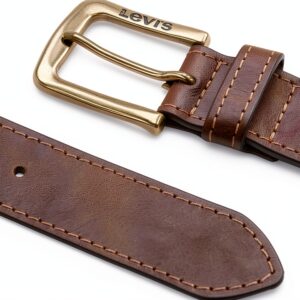 Levi's Ceinture Homme Loire en Cuir Marron 75 cm Style Classique-1
