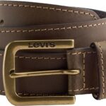 Levi's Ceinture Loire Homme en cuir marron – taille 70-120 cm-0