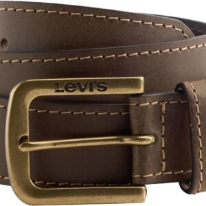 Levi's Ceinture Loire Homme en cuir marron – taille 70-120 cm-0