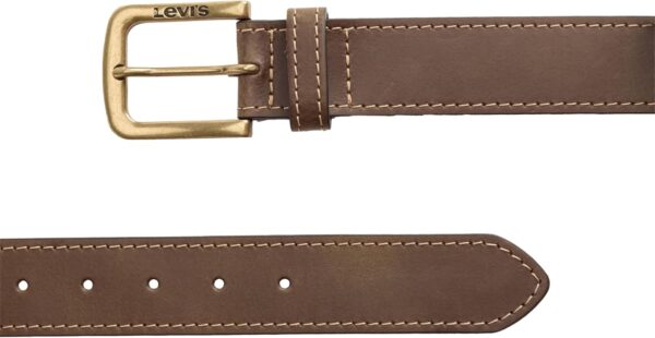Levi's Ceinture Loire Homme en cuir marron – taille 70-120 cm-3