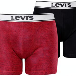 Levi's Boxer Homme - Coton bio, double poche, noir/rose S-XL-0