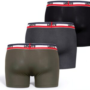 Levis Sportswear Boxer Brief Homme 3 Pack Khaki M – Soufflet Ajusté-0