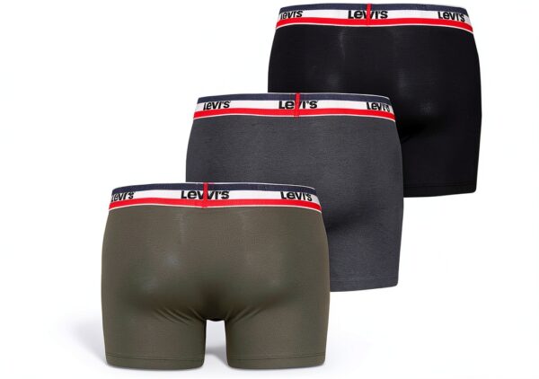 Levis Sportswear Boxer Brief Homme 3 Pack Khaki M – Soufflet Ajusté-0