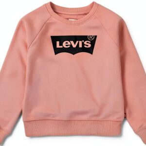 Levi's Kids Sweatshirt Logo Crew Fille 10-16 ans Blanc et Rouge-0