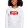 Levi's Kids Sweatshirt Logo Crew Fille 10-16 ans Blanc Rouge-0