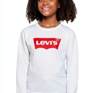 Levi's Kids Sweatshirt Logo Crew Fille 10-16 ans Blanc Rouge-0