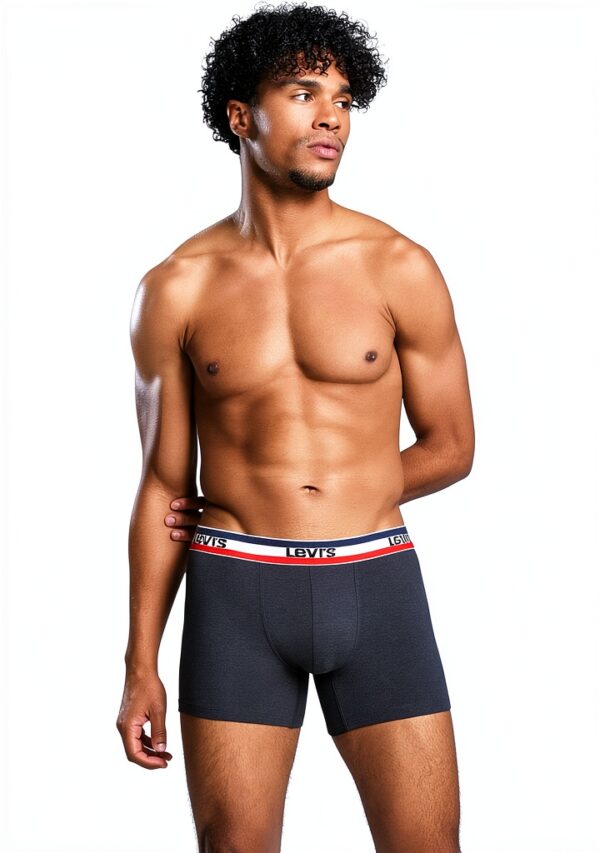 Levis Sportswear Boxer Brief Homme 3 Pack Khaki M – Soufflet Ajusté-2