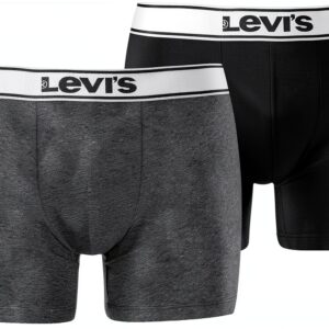 Levi's Boxer Homme - Coton bio, double poche, noir/rose S-XL-0