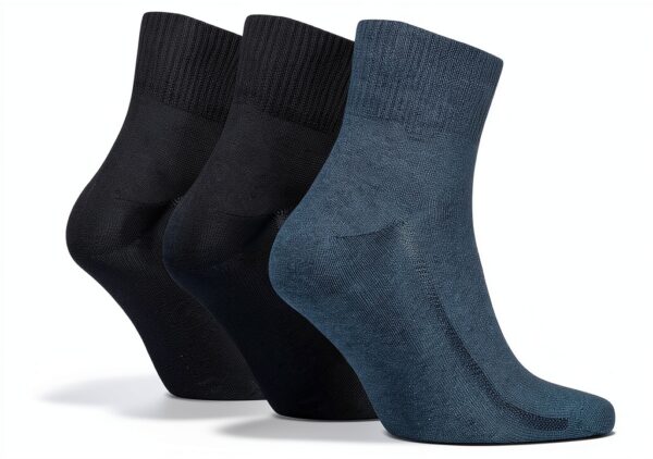 Levi's Unisex Quarter Chausssettes Classiques Pack 3 - Bleu Marine-1