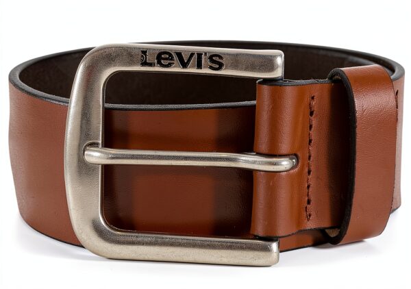Ceinture Levi's Mixte en Cuir Bovin, Noir et Marron, Tailles 70-120-1