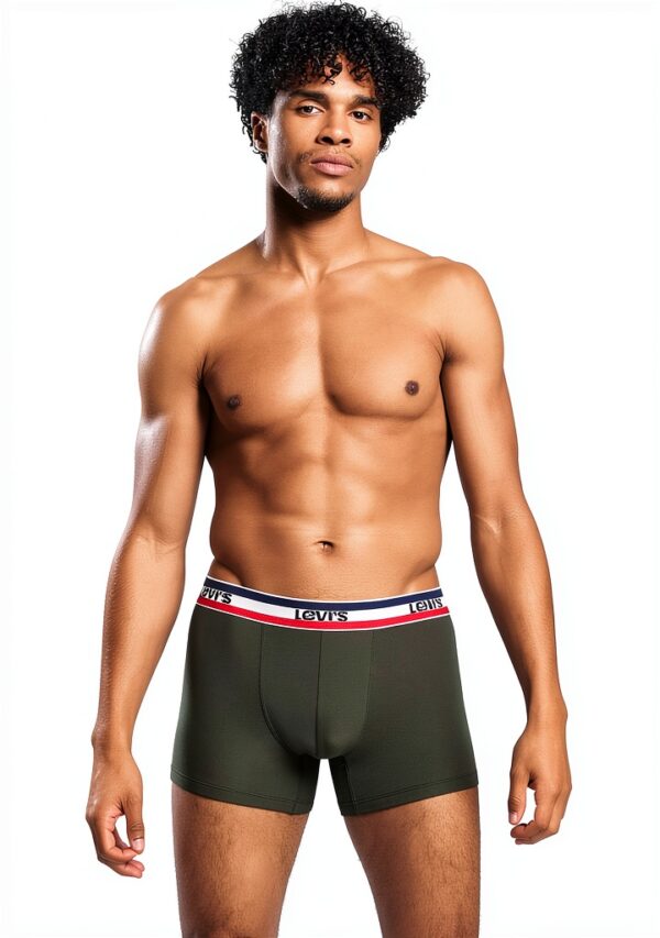 Levis Sportswear Boxer Brief Homme Pack Khaki L – Coton bio, Soufflet-1