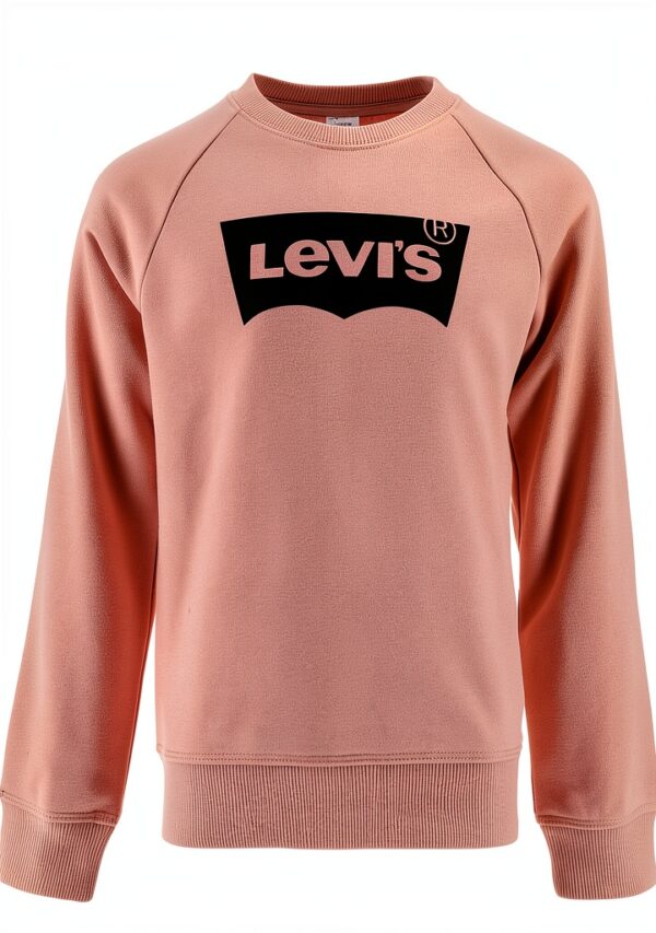 Levi's Kids Sweatshirt Logo Crew Fille 10-16 ans Blanc Rouge-0