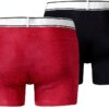 Levi's Boxer Homme - Coton bio, double poche, noir/rose S-XL-1