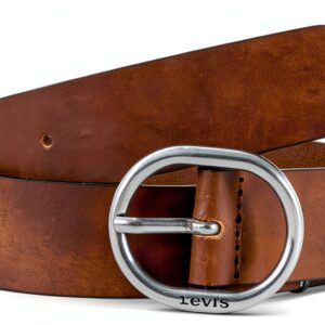 Ceinture Femme Levi's Hermosilla en Cuir Bovin, Largeur 30 mm, Noir et-0